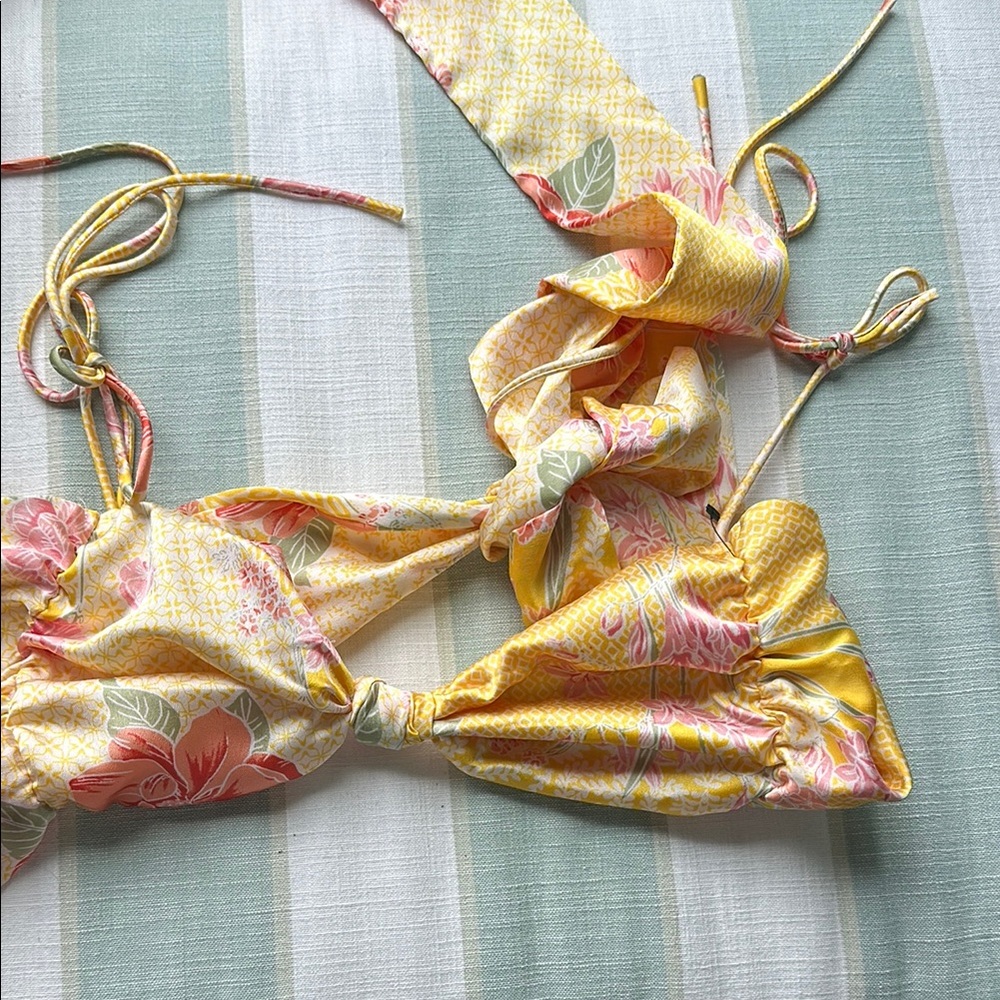 Floral Yellow and Pink Top